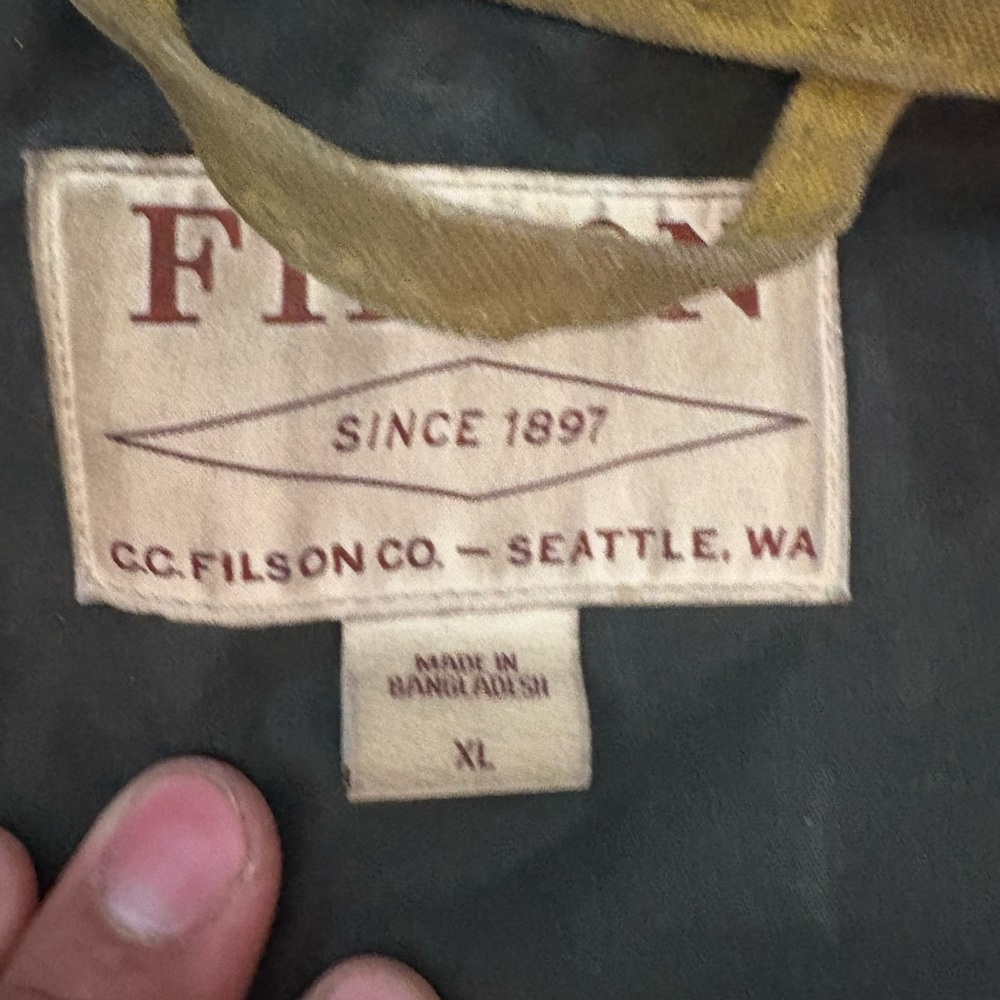 Filson Tan lined Cruiser waxed jacket size XL - Picture 2 of 7